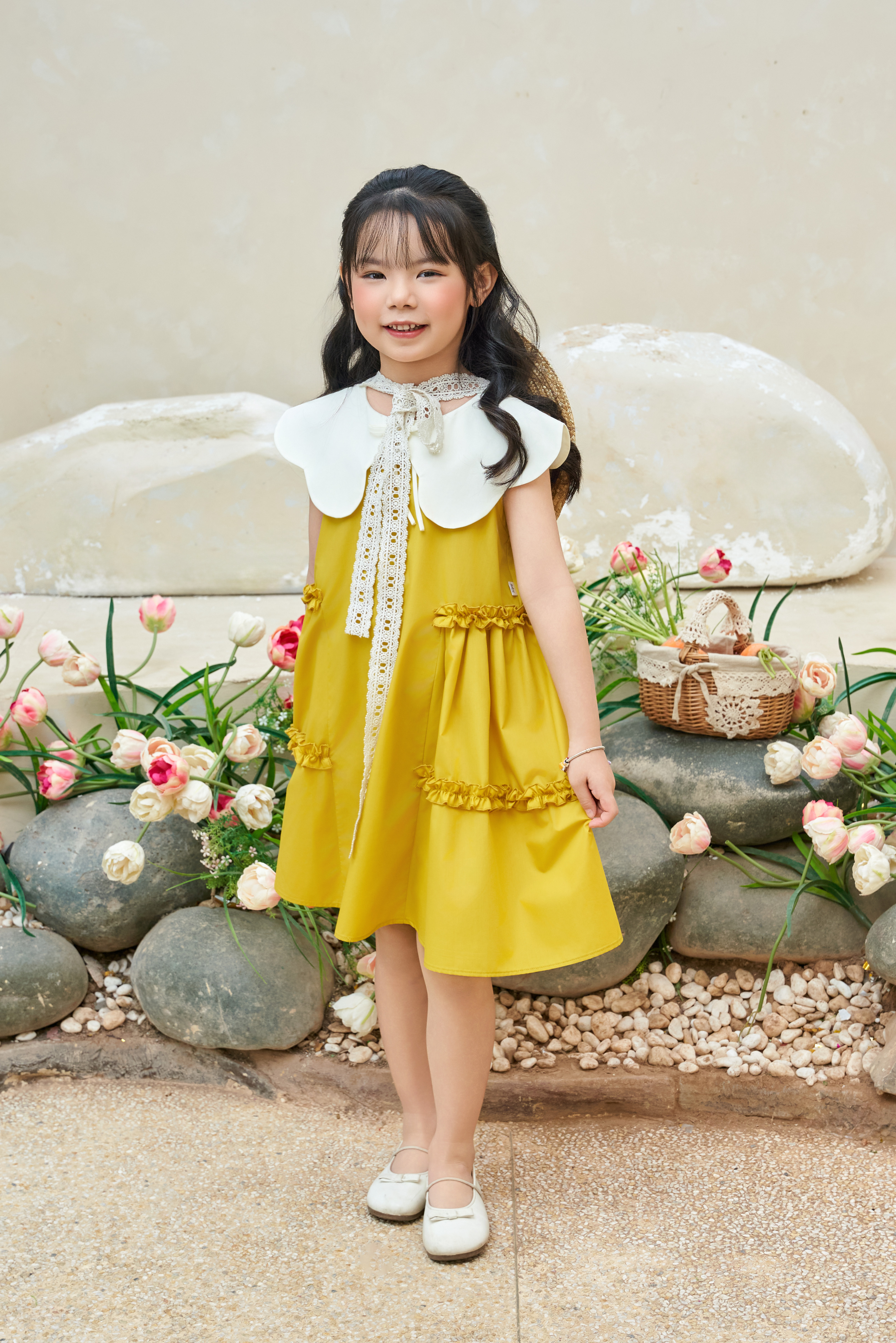 Váy thô phối cổ nhún bèo hông_thumbnail_5