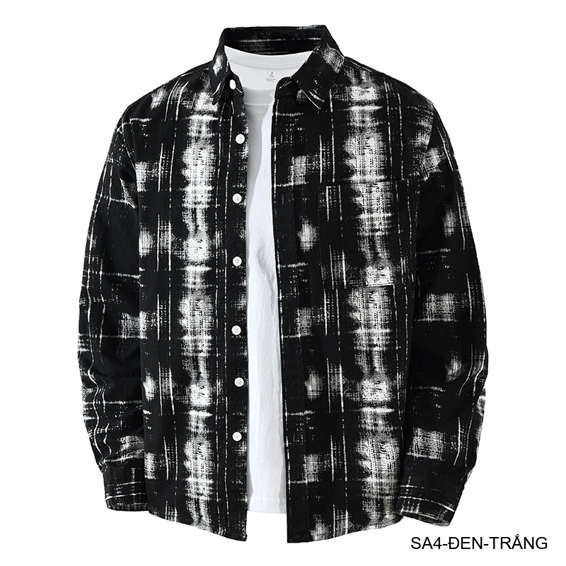 SA4 - Áo sơ mi nam dài tay phong cách Nhật, họa tiết , chất cotton mềm mại, dáng rộng thoải mái_thumbnail_11