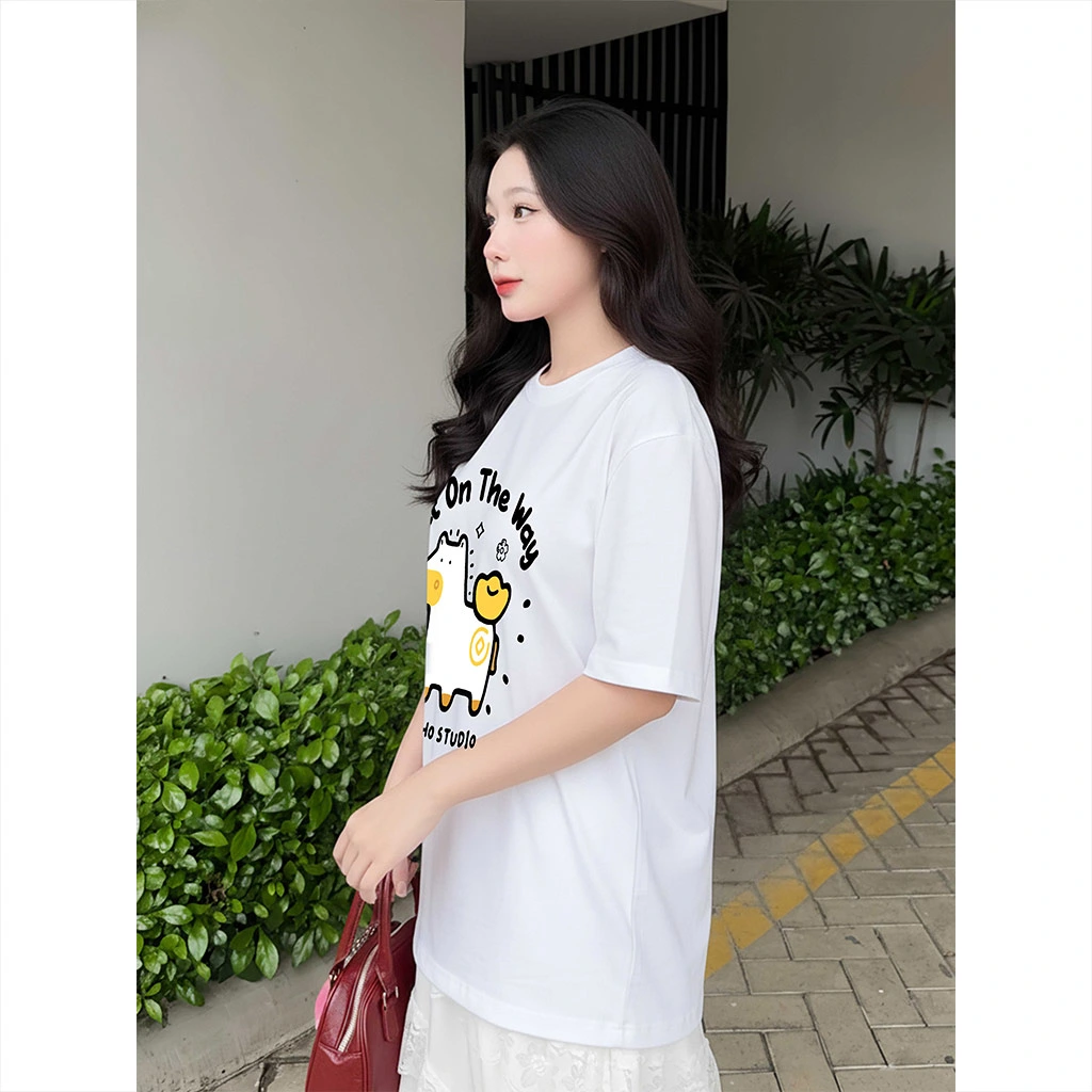 Áo thun form rộng unisex Miucho vải thoáng mát thấm hút tốt Tết On The Way 2888_thumbnail_7