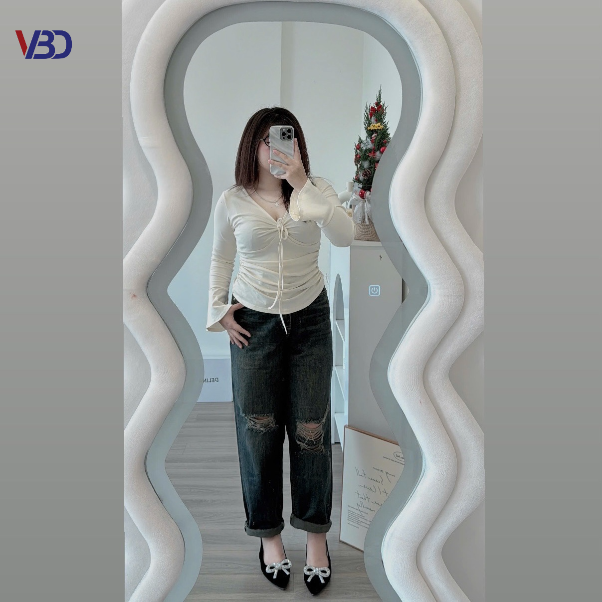 Quần baggy lưng thun rách kiểu bigsize QJ360 dành cho nàng béo mập từ 55-90kg_thumbnail_12