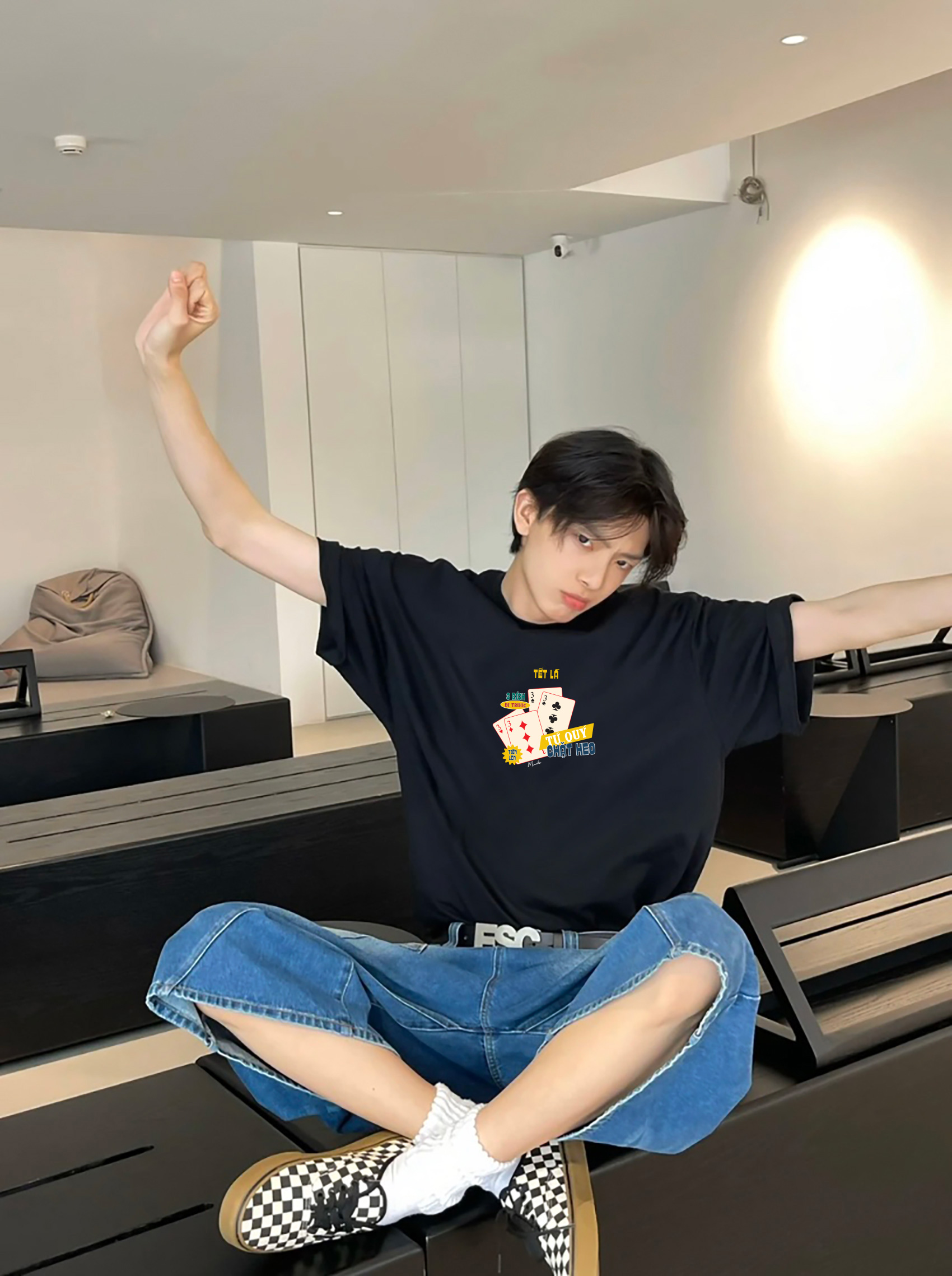 Áo thun TẾT LÀ form rộng cổ tròn chất vải cotton 4c thoáng mát Miucho BST in mix_thumbnail_4