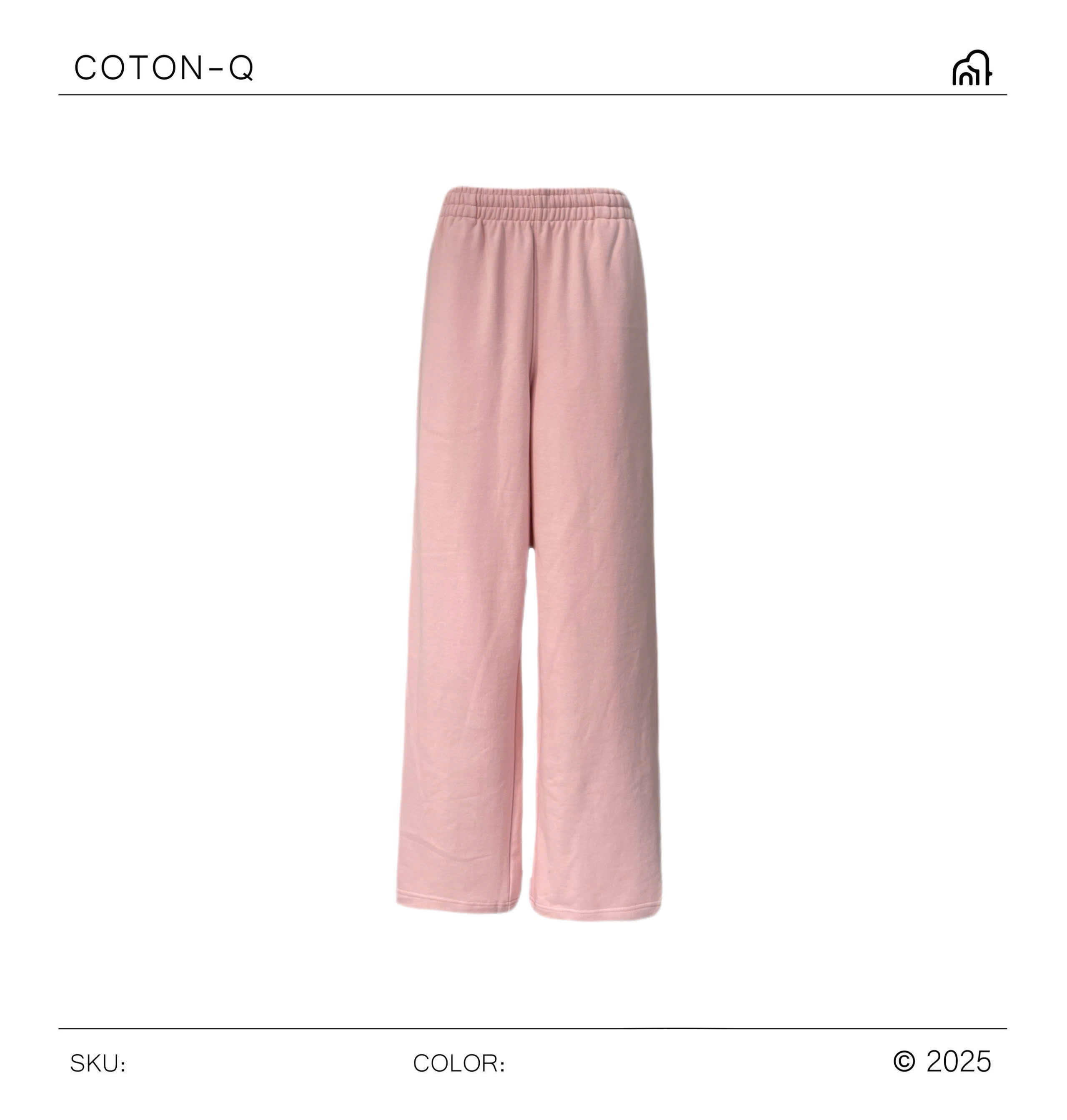 HQ295 Quần suông lưng thun ( CAM SỮA )