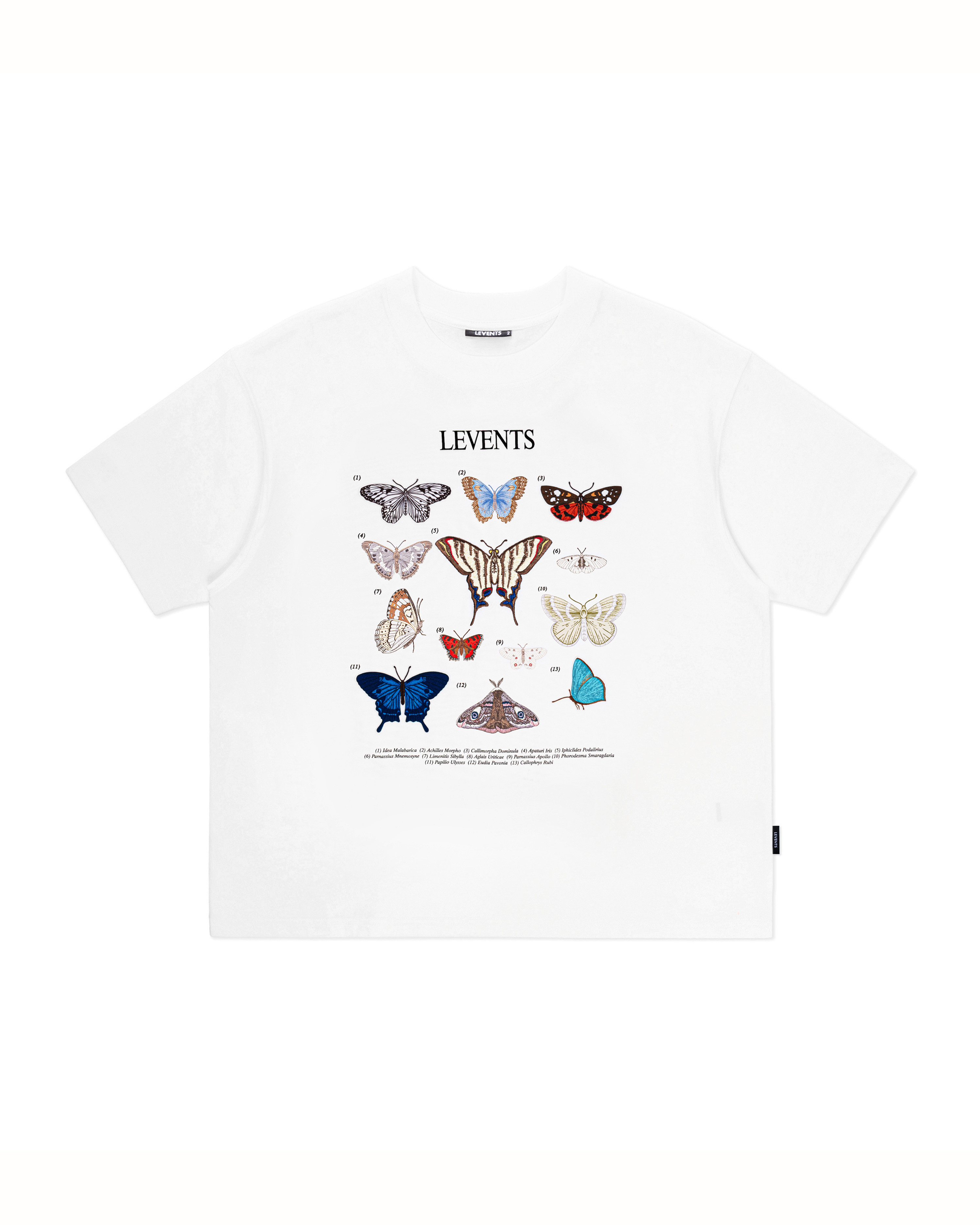 Levents® Butterfly Catalog Semi-Oversized Tee/ White