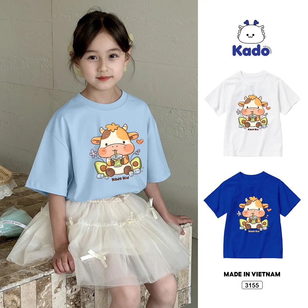 Áo thun bé trai bé gái 12 con giáp tuổi Sửu Kado 3155