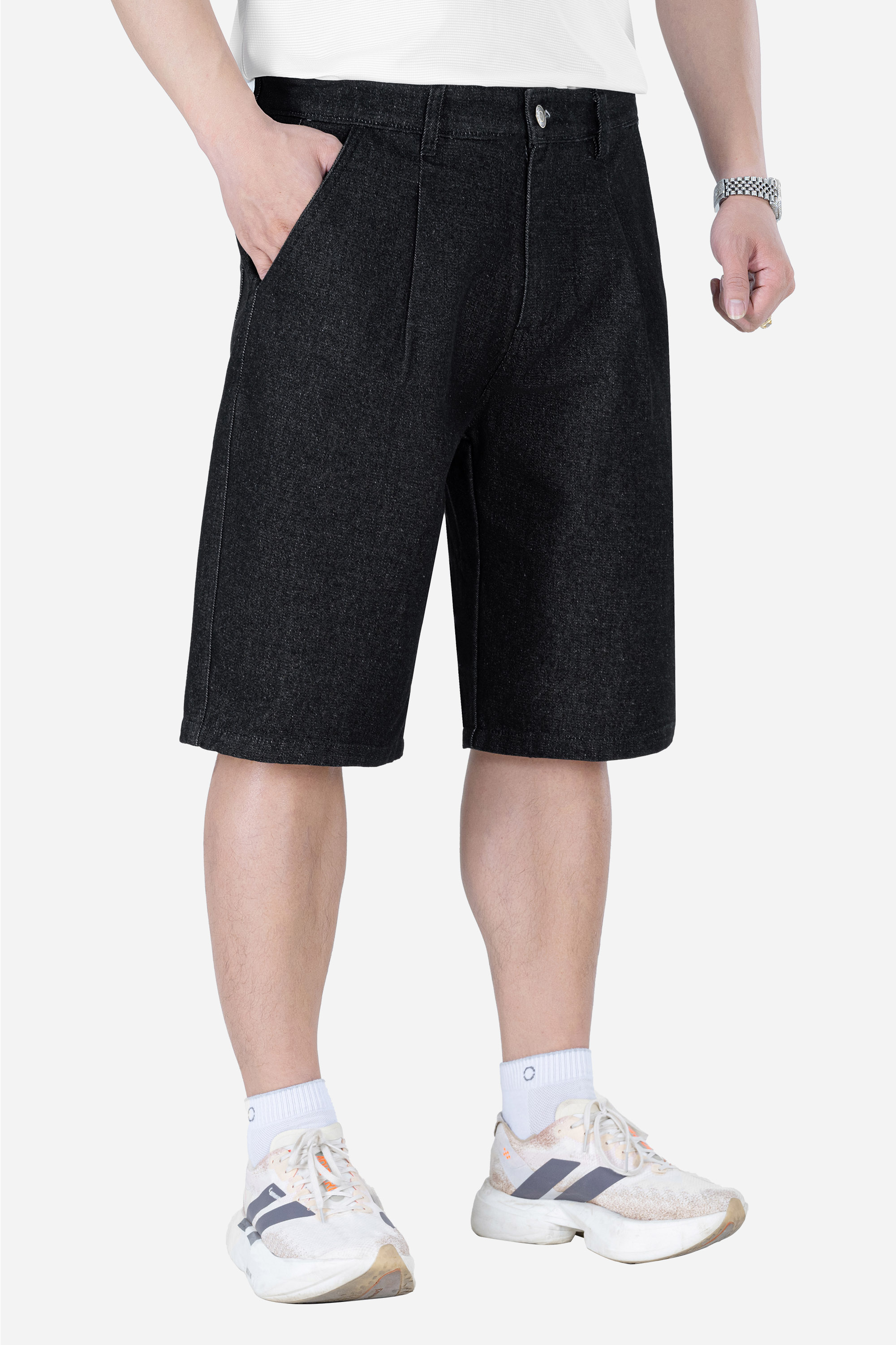 Quần Soọc Jeans 1 Li Nam Trung Niên ANCHI Chất Liệu Cafe Dáng Suông Túi Chéo Màu Xanh Nhạt_thumbnail_20