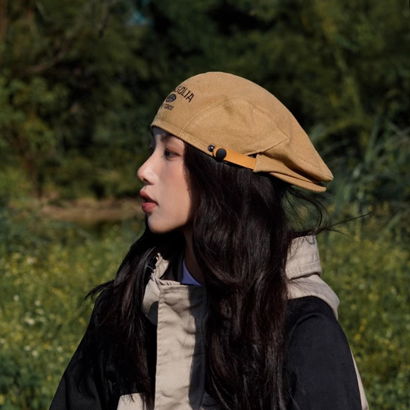 Mũ Beret Mongolia vải Cotton Kaki HZ2433_thumbnail_10