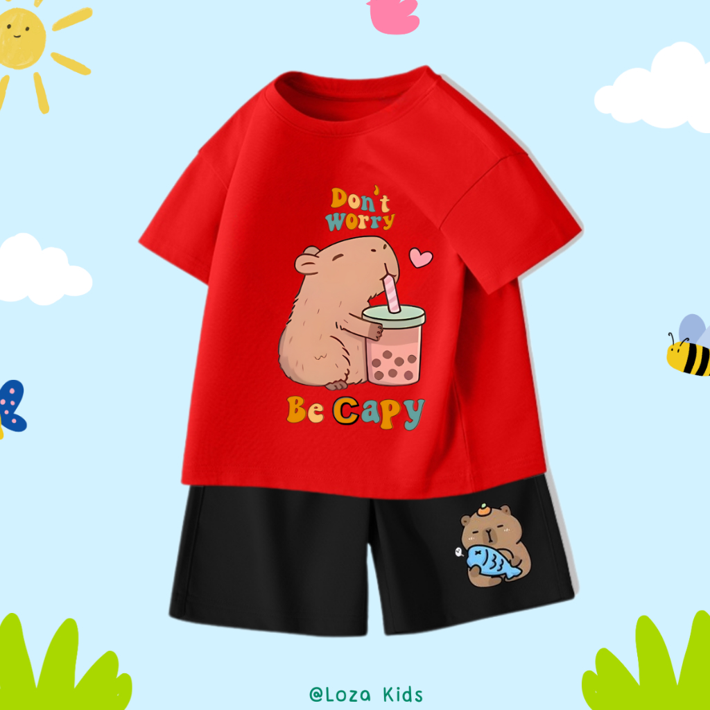 Bộ quần áo bé  trai in hình Capybara - Loza Kids SB114_thumbnail_2