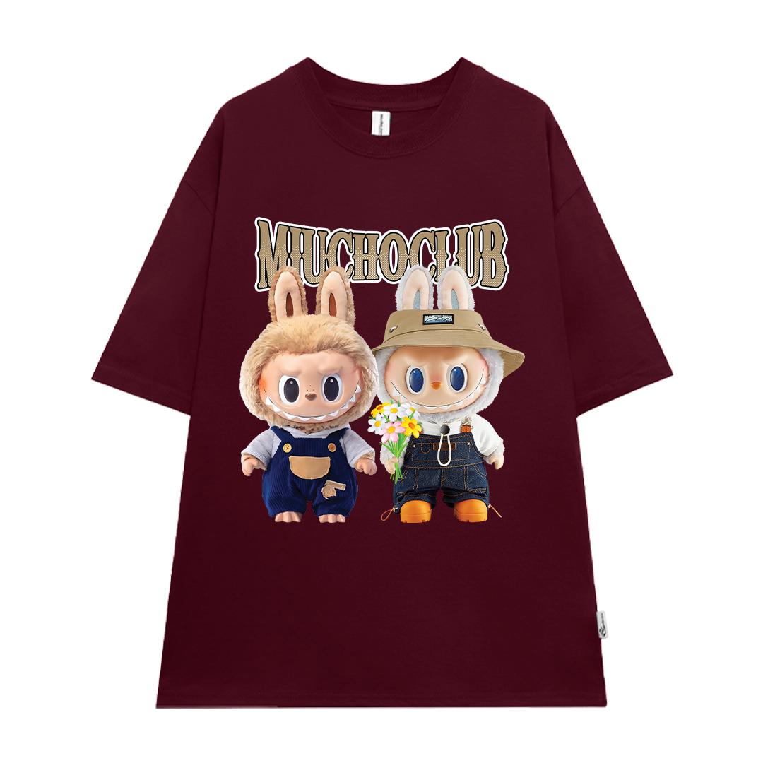 Áo phông labubu form rộng nhiều màu ATD1448 Miucho vải cotton cổ tròn in mix_thumbnail_7