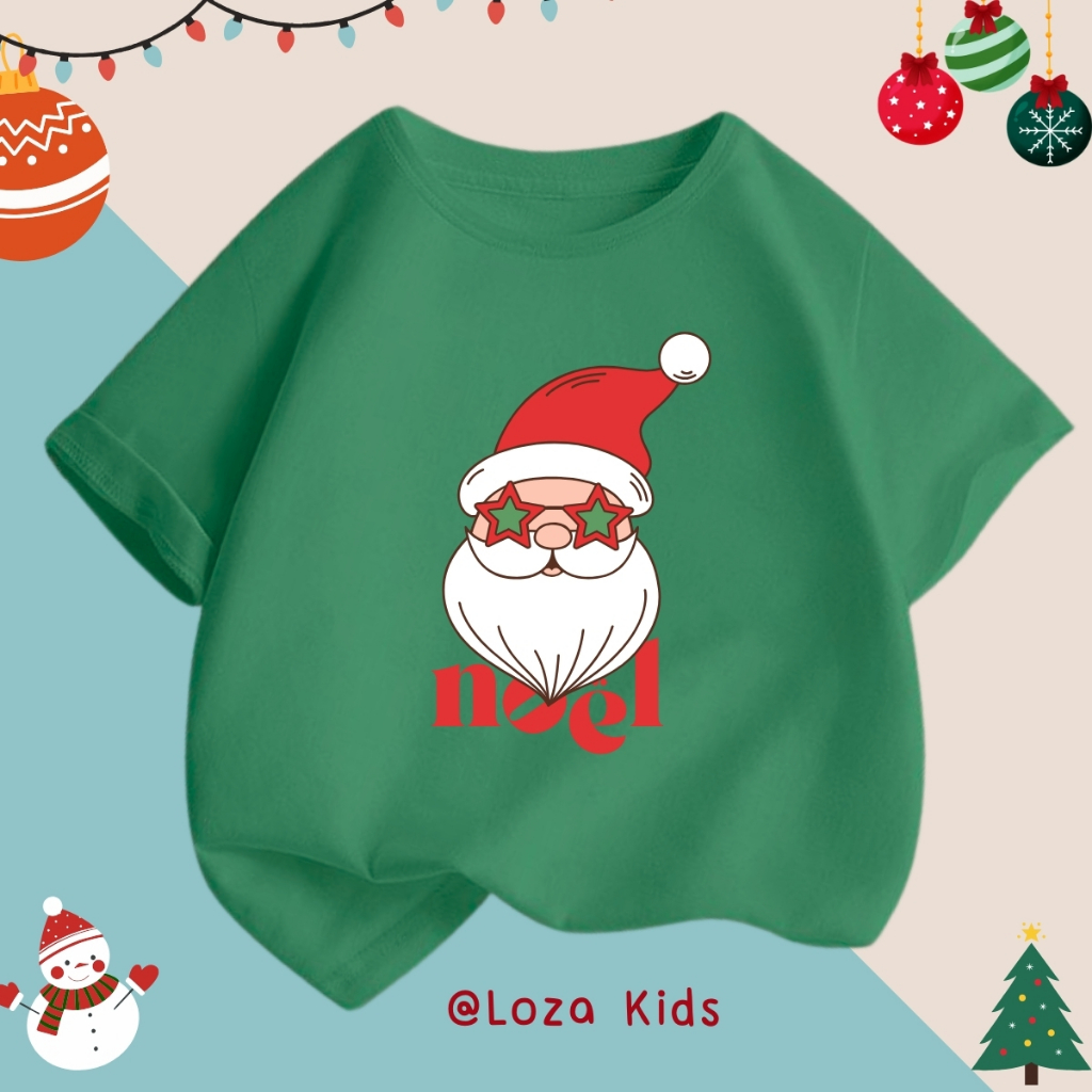 Áo thun bé trai bé gái Noel 2025 - Áo Noel , Áo phông cho bé size từ 15-40kg Loza Kids AT025_thumbnail_6