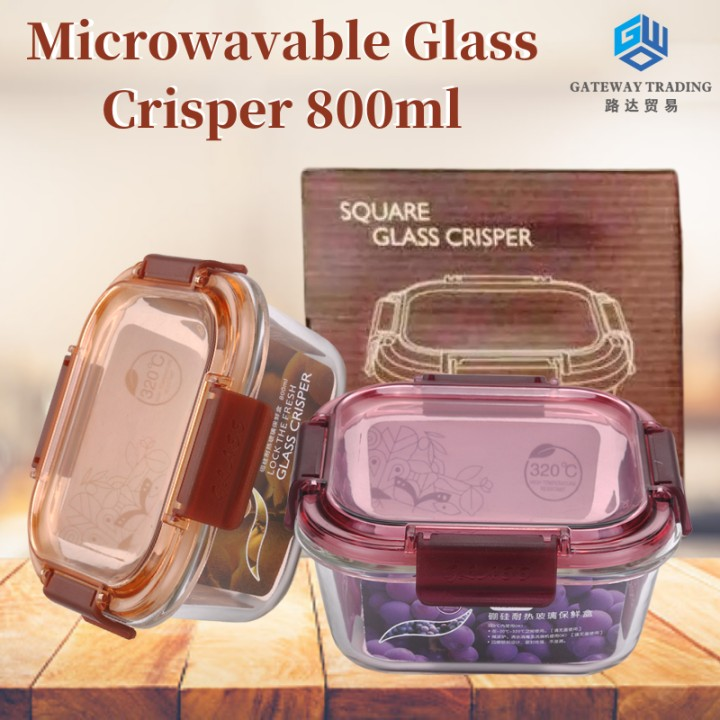 Microwavable Glass Crisper 800ml
