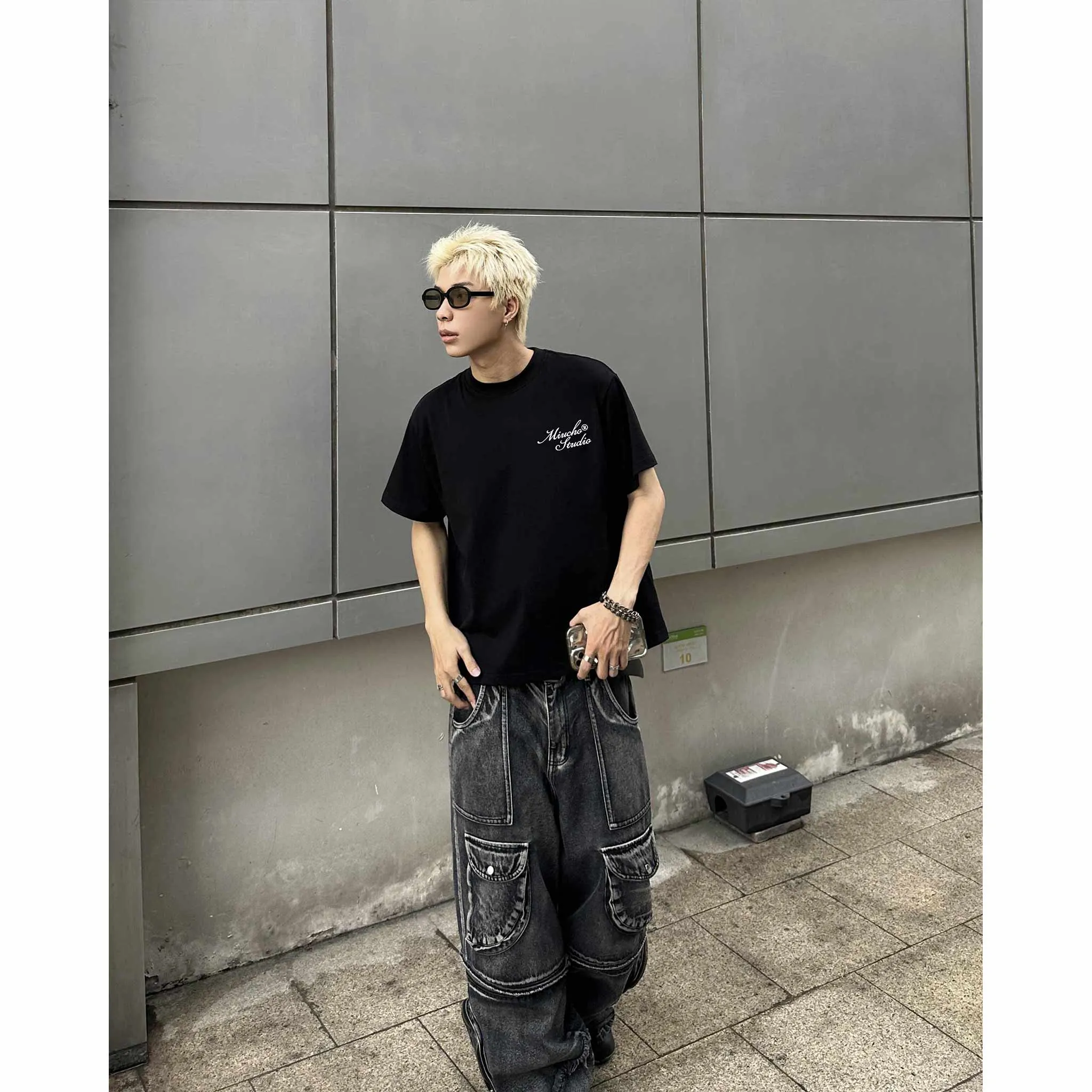 Áo thun boxy unisex basic dễ phối đồ 2530 Miucho Club chất vải cotton cao cấp thoáng mát thoải mái_thumbnail_2