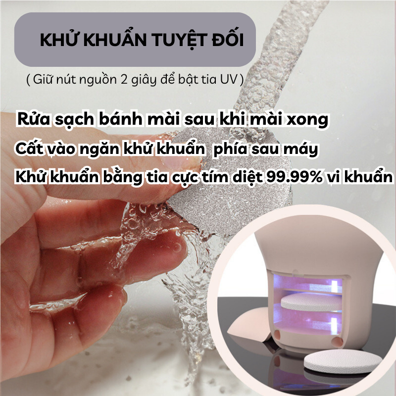 Máy Chà Gót Chân NMIMART Tẩy Tế Bào Chết Tự Động, 3 Đầu Mài Đa Dụng MCG01_thumbnail_4