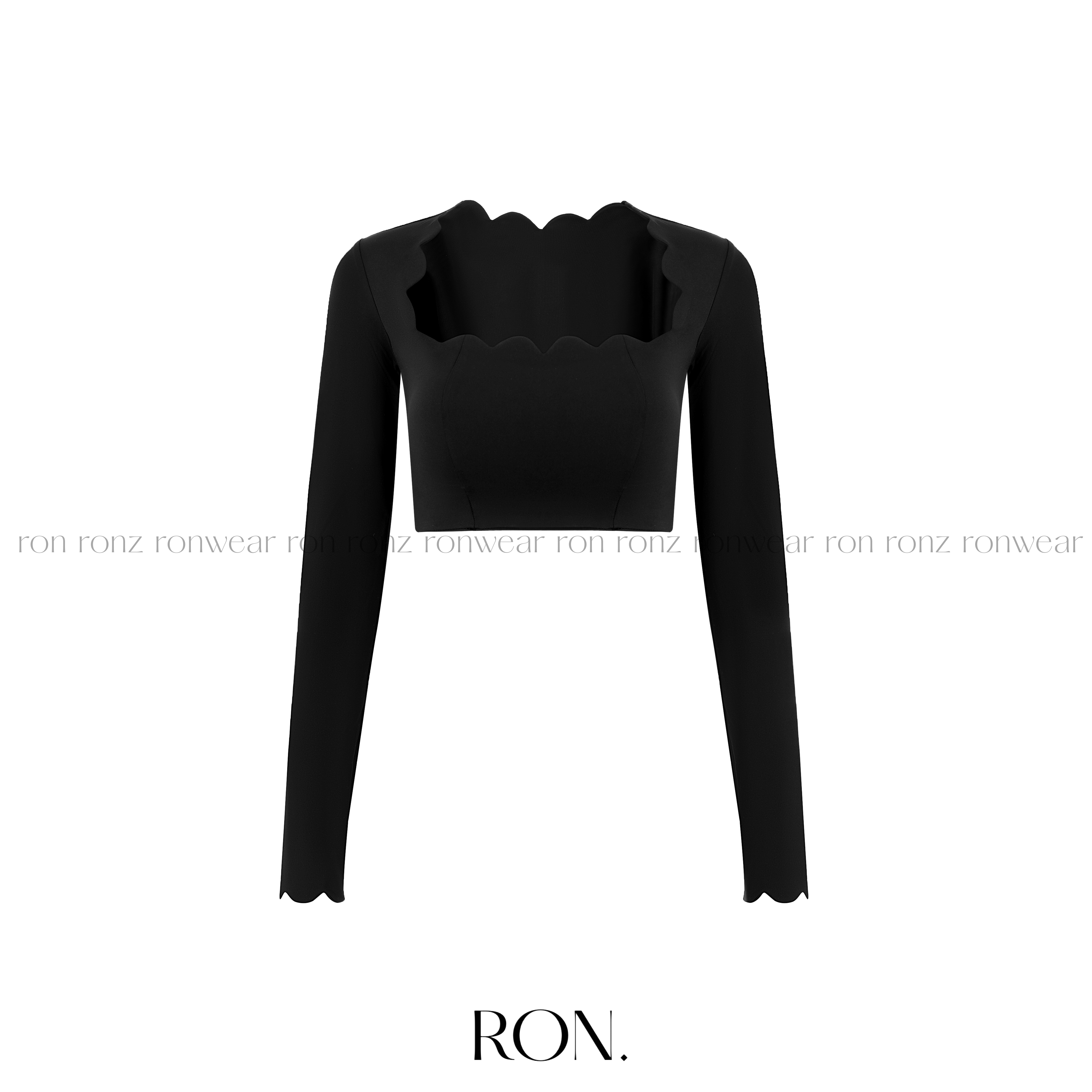 Áo pick cổ vuông sóng