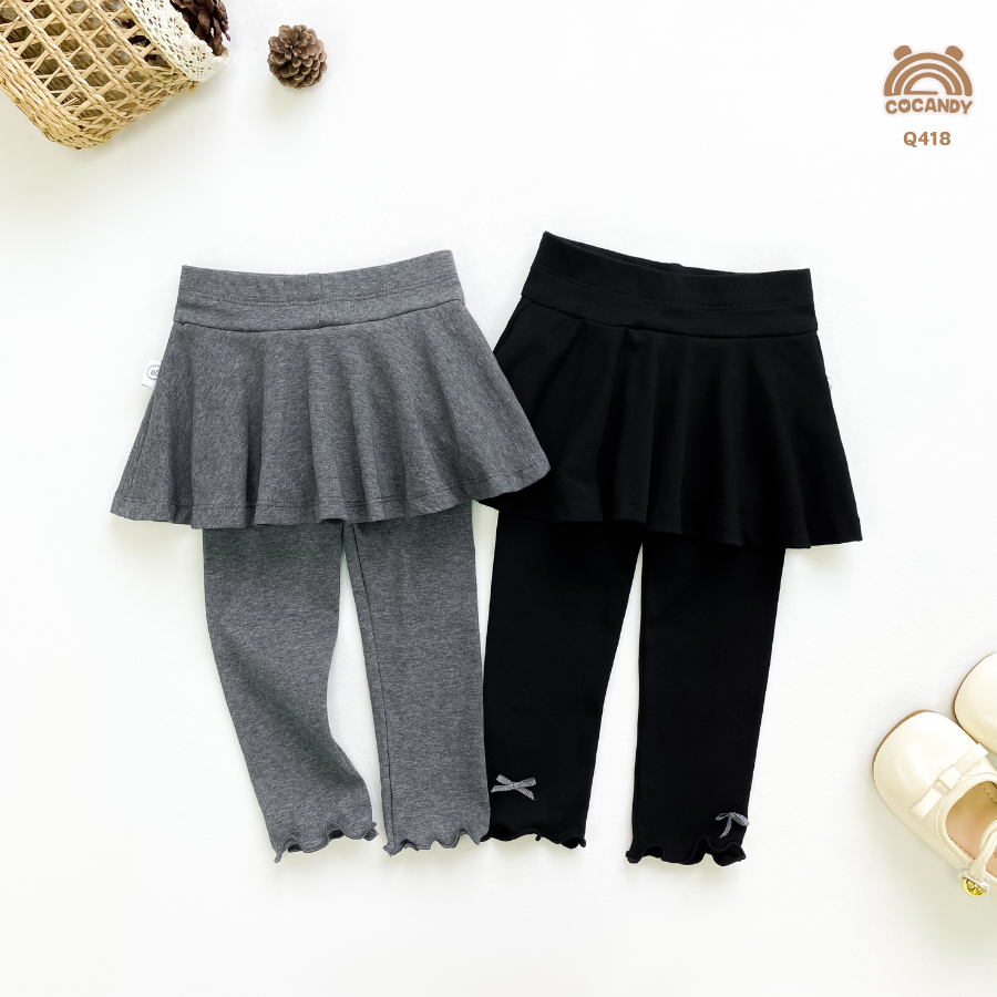 Quần váy legging ĐEN nơ gấu_thumbnail_1