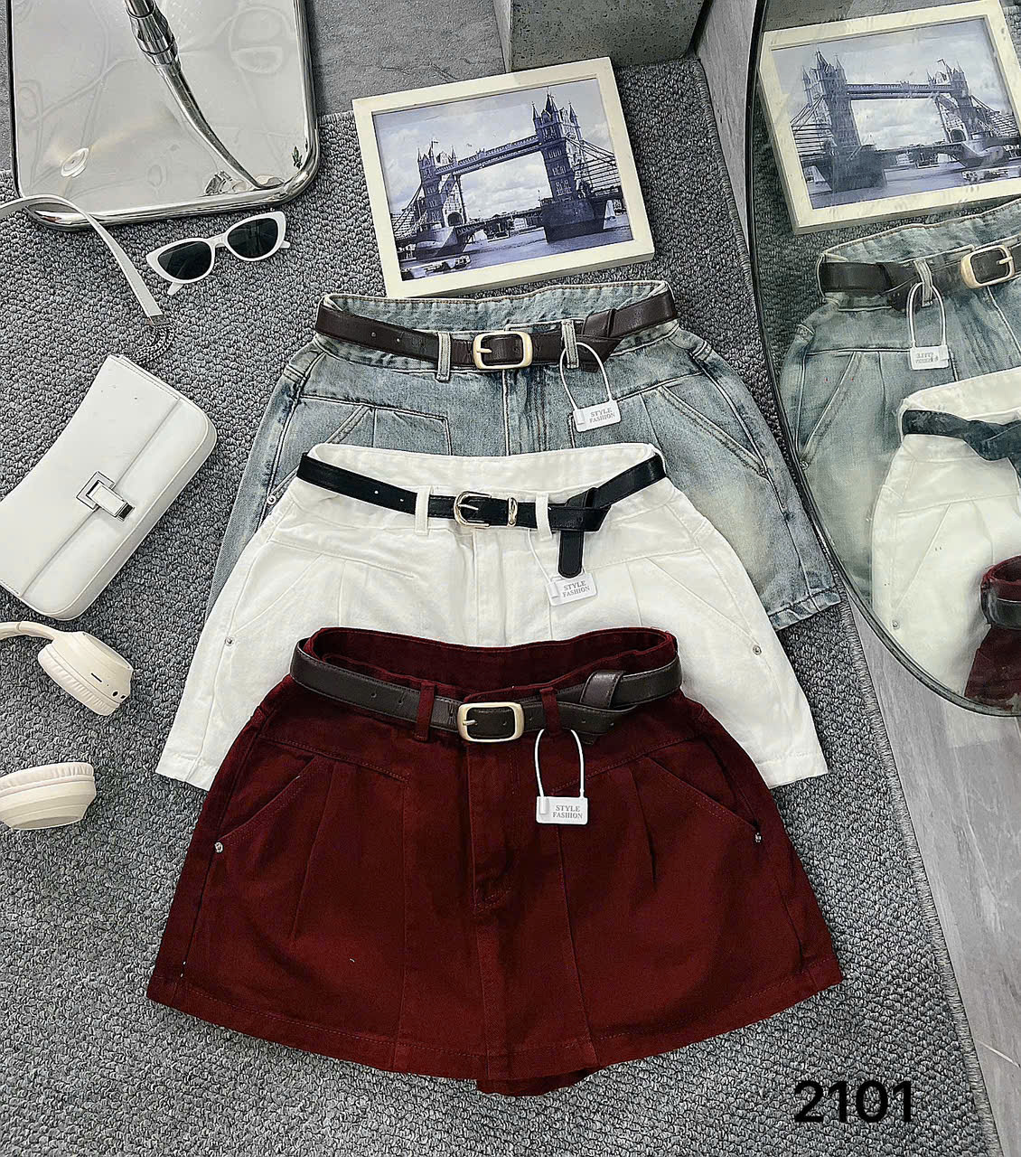 Quần váy jean xếp ly kiểu bigsize QVJ2101 dành cho nàng béo mập từ 55-90kg_thumbnail_5