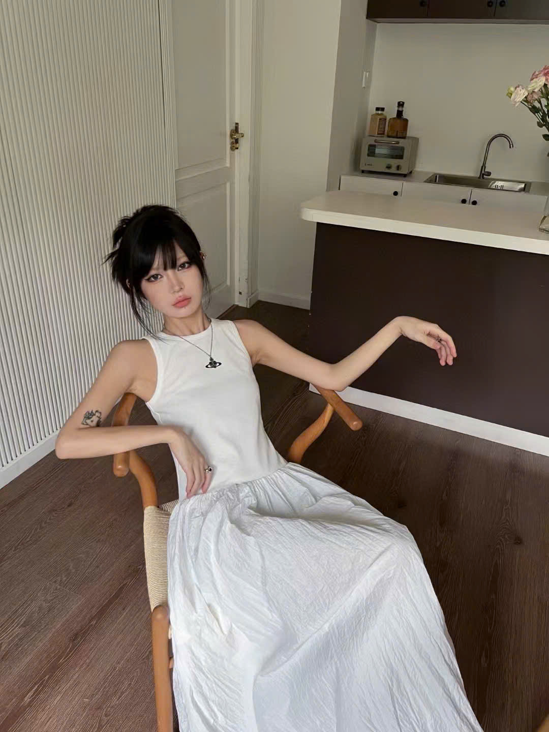 Váy dio dài bồng gáu siêu cáp