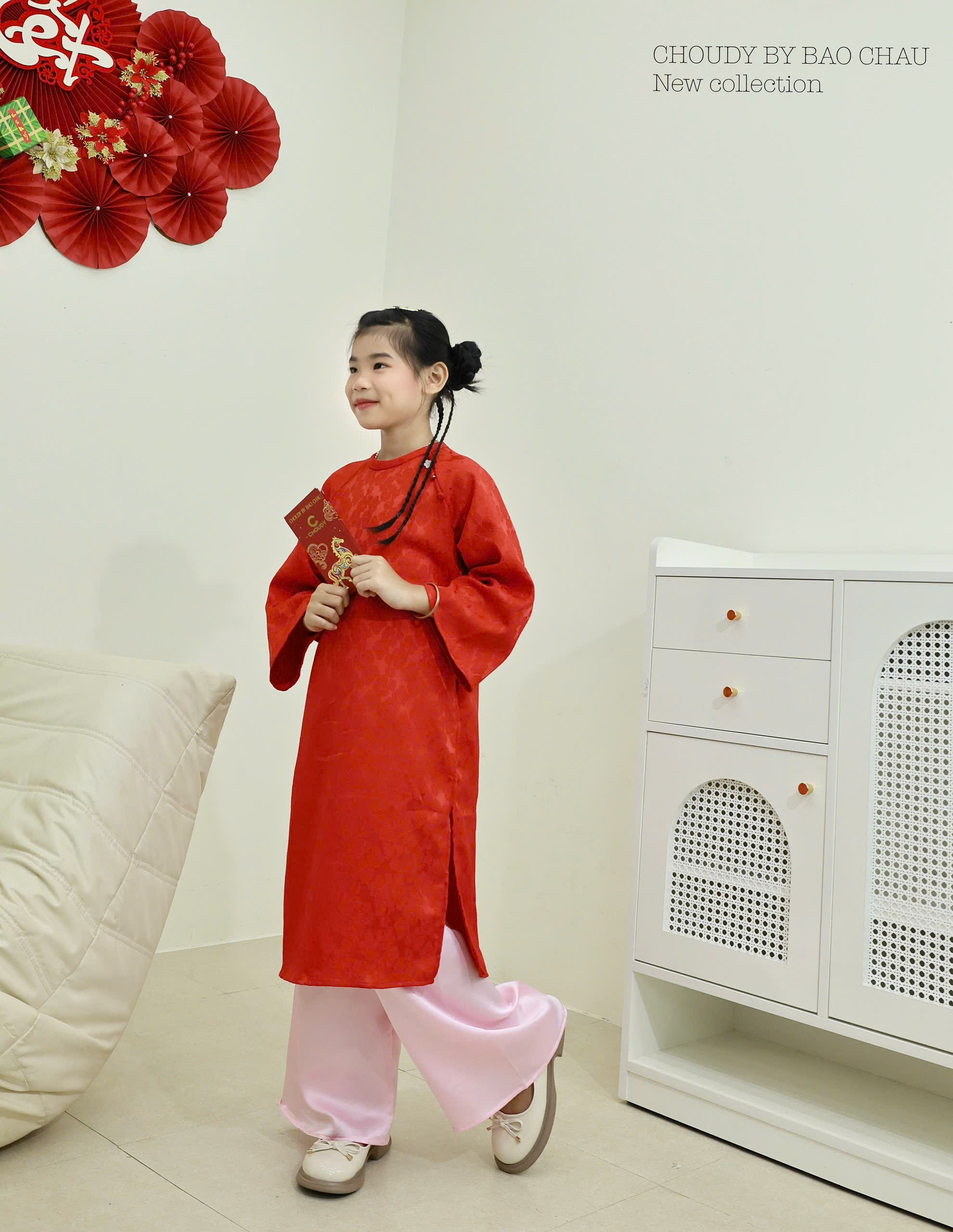 SALE A808 ÁO DÀI ĐỎ BÉ GÁI_thumbnail_7