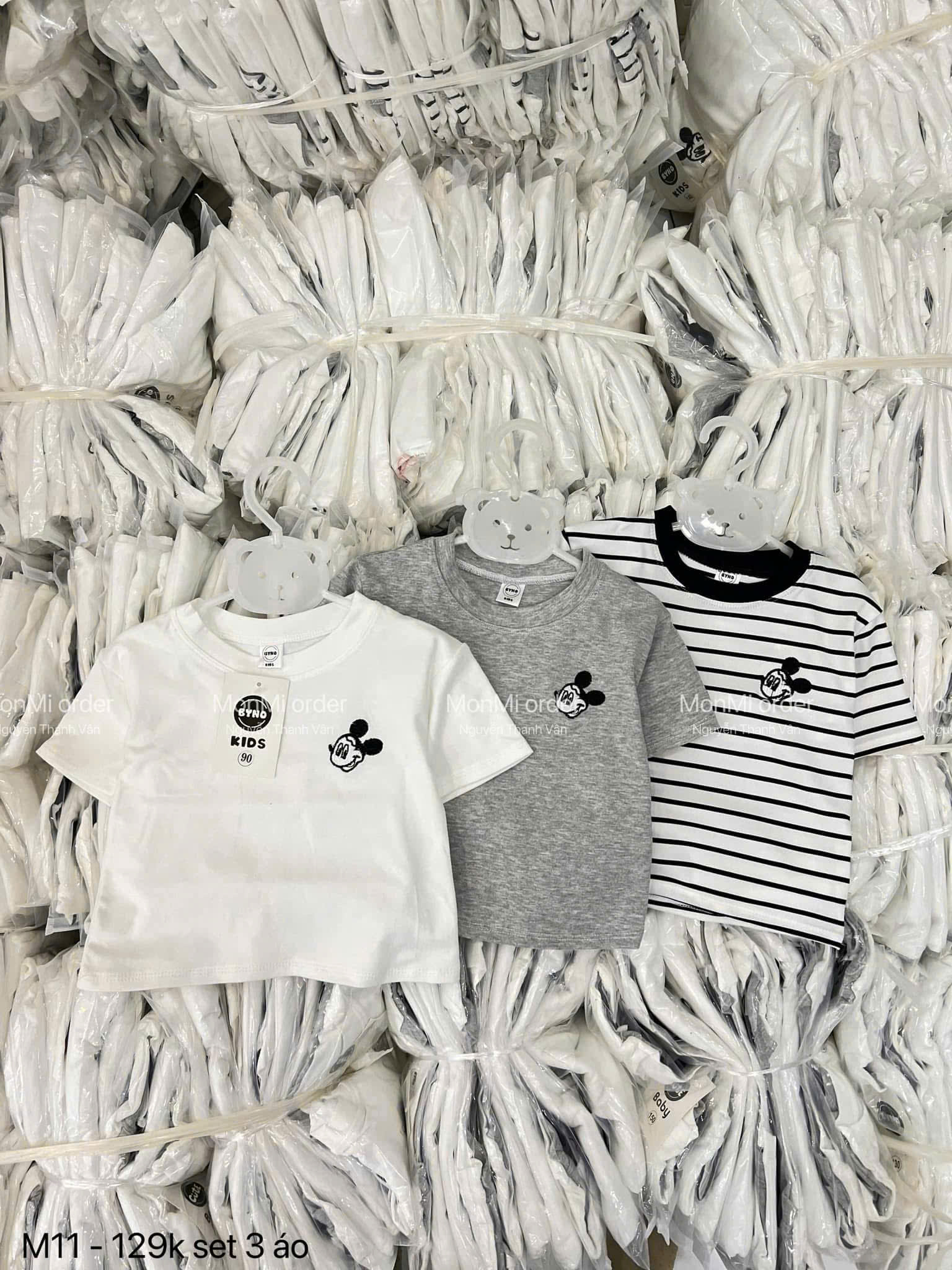 V17 SET 3 ÁO CỘC TAY ĐẦU MICKEY- A106.216